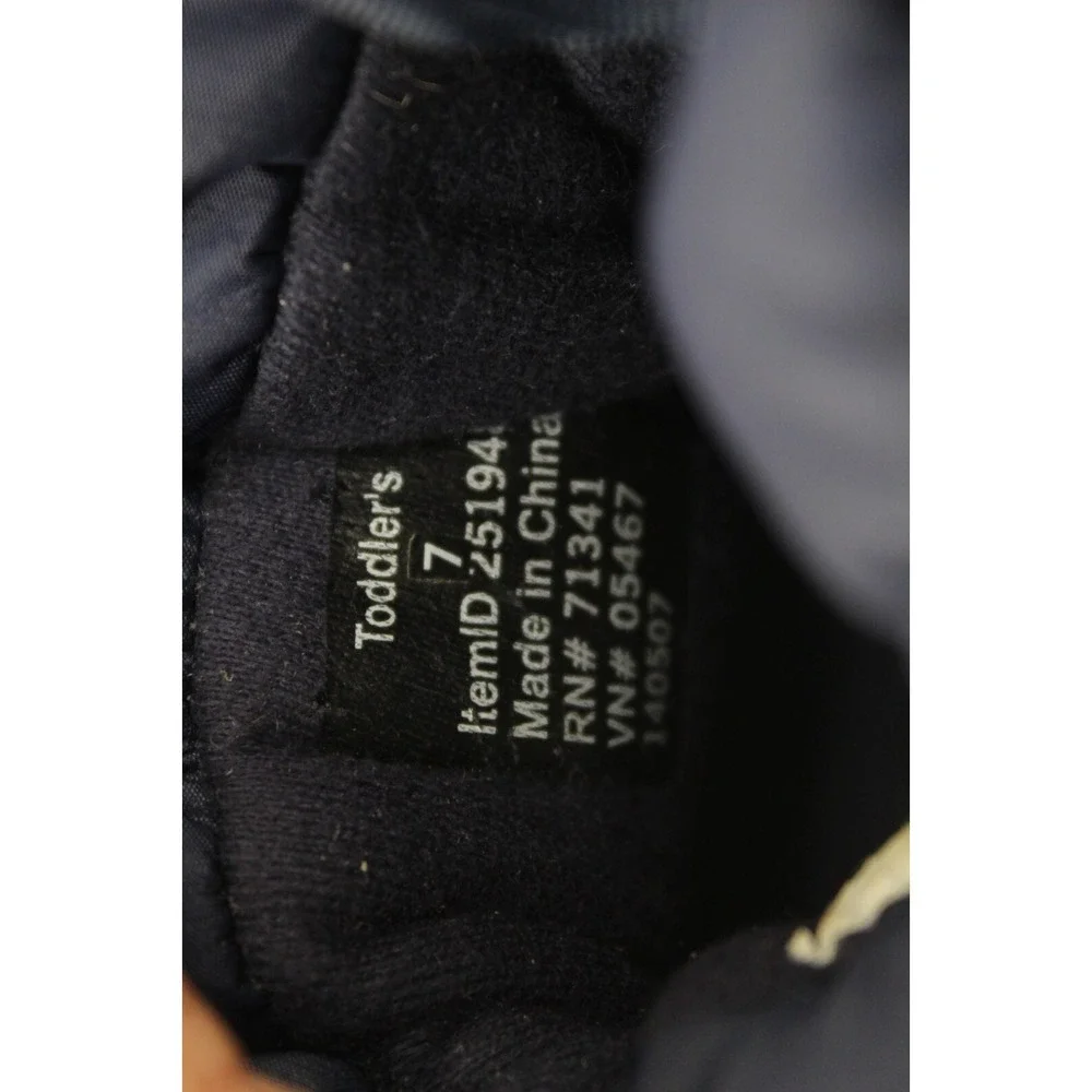 L.L. Bean Toddler Size 7 Blue Navy Snow Treads Winter‎ Boots Hook & Loop